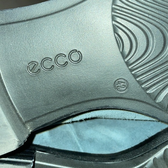 ECCO BLUE LEATHER TALL BOOTS. - Picture 6 of 7